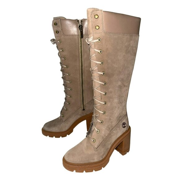 New Timberland Allington Heights Suede Lace Up Boots Sz 8 - Picture 4 of 8